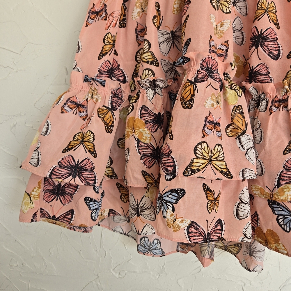 Buddy Love Pink Butterfly Print Short Dress - Picture 7 of 12